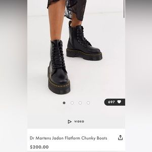 Dr. Martens Jaded Flatform Chunky boots worn once size 37 amazing condition